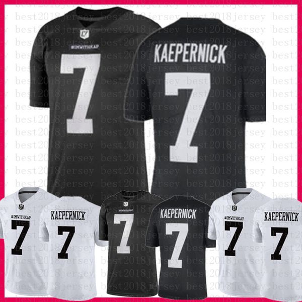 Я с KAP Jerseys Black White NCAA Imwithkap Jerseys 7 Колин Каперник Футбольный Джерси Бальк Том Брэди Эдвседк D