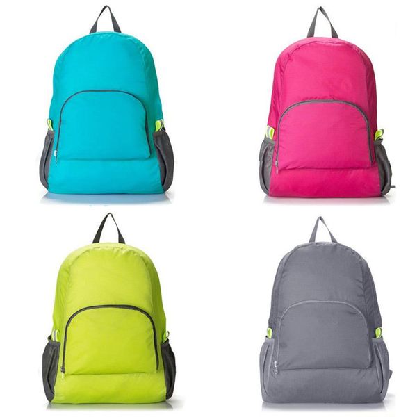 

portable camping hiking school bags outdoor portable large capacity foldable backpack waterproof lightweight sports folding bag dh1017