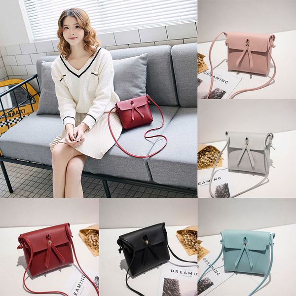 

women crossbody bag shoulder bag messenger solid color korean version wild coin phone totes bolsos para mujer#25