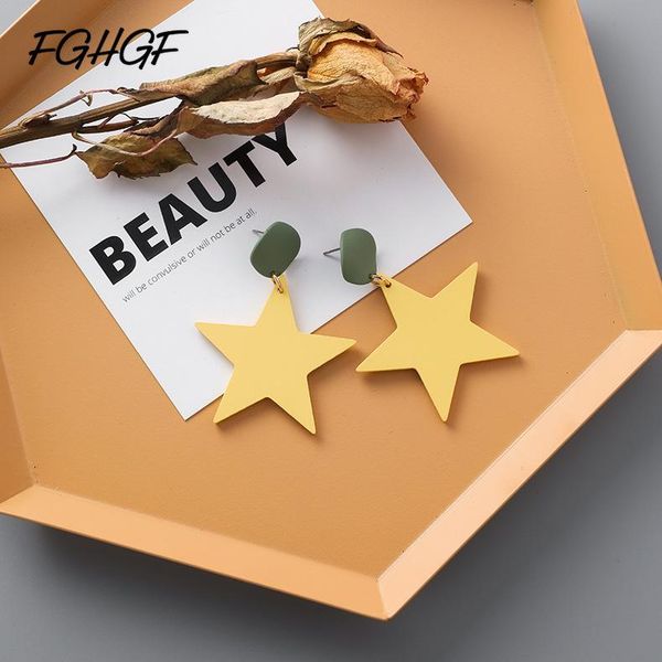 

new fashion irregular five-pointed star studs selling simple popular yellow stars earrings jewelry women gift wholesale, Silver