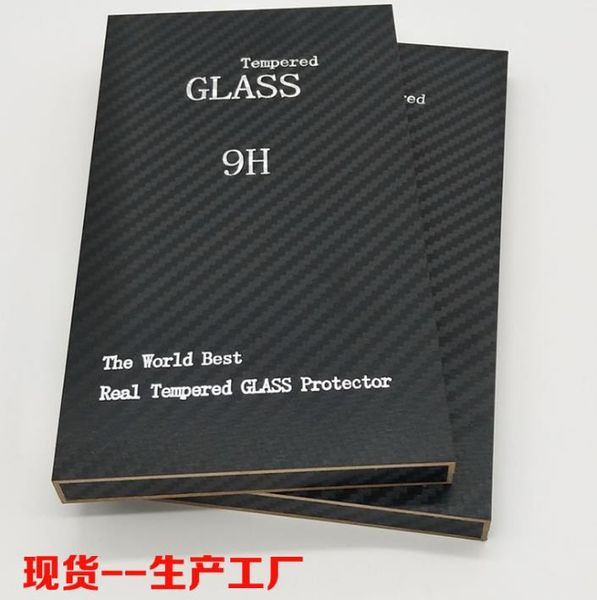 

qichen wooden phone case box for samsung s9 s10 black box for tempered glass box