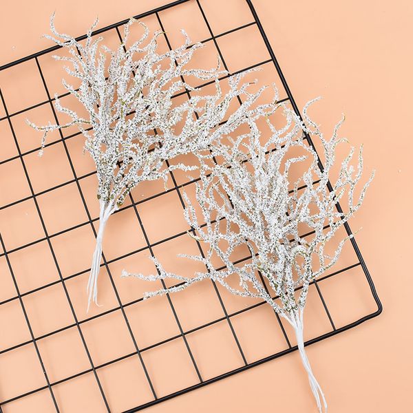 

6pcs/bundle artificial plants fake flowers for scrapbooking diy brooch gift christmas wreath wedding home decor pe flower branch