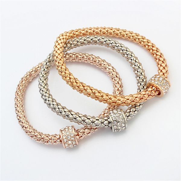 

rhinestone bead bracelets bangles brand for women female ladies korea trendy jewelry friendship gift accessories 122649, Black