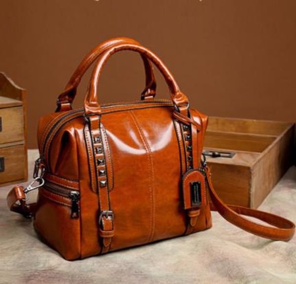 

fashion ladies pu leather handle bags tote shoulder handbags for women