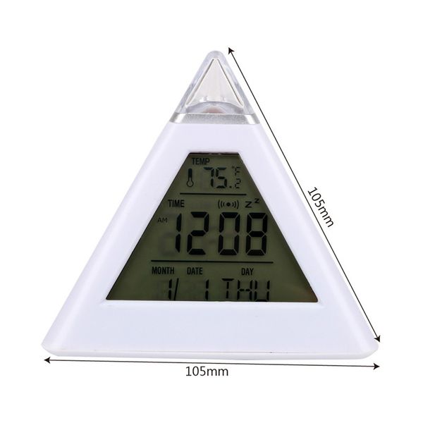 

digital clock desk time display with colorful backlight for bedroom living room