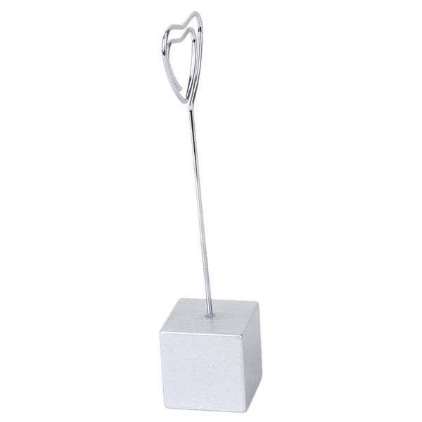 

big deal silver square resin base map image p clip holder heart shape wire hanger