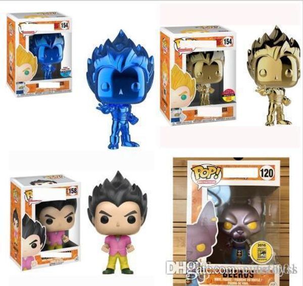 

good cutetoyss funko pop dragon ball super vegeta electroplating gold amine dragon ball vinyl action figure collectible model toys 4styles