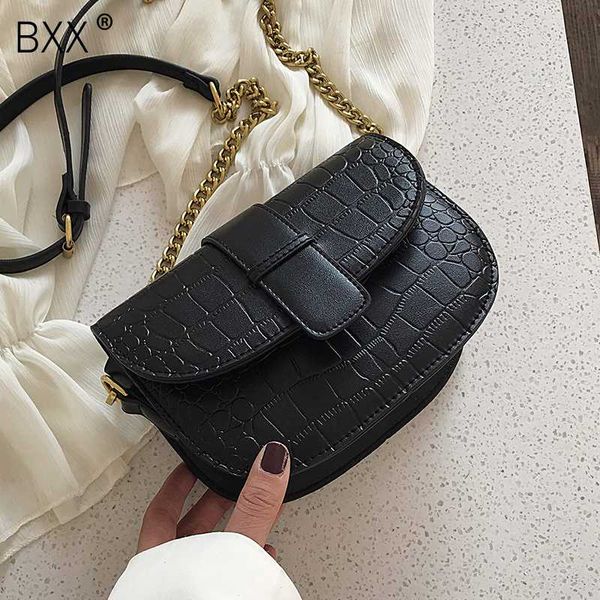 

bxx] камень шаблон pu кожаный crossbody седельные сумки для женщин 2020 сеть моды плеча сумку женщина сумки hk440