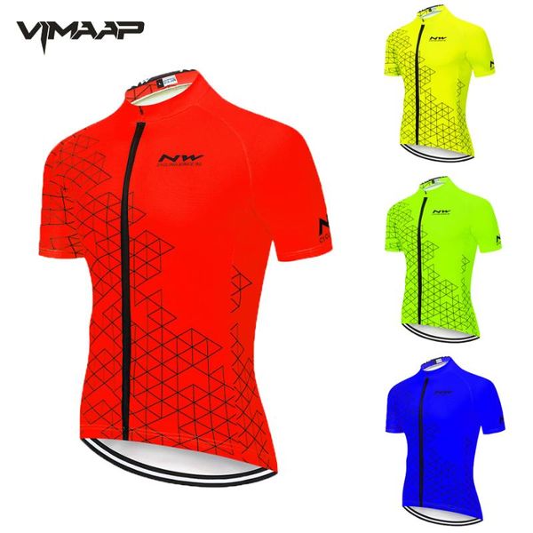 

2020 red nw cycling jersey summer racing cycling clothing ropa ciclismo short sleeve mtb bike jersey shirt, Black;red