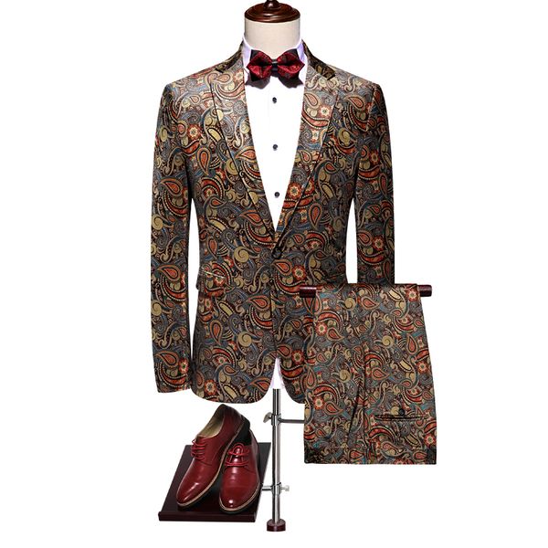 

2019 plus size 5xl jacket pants suits men ternos masculino slim fit luxury mens suits 2 pieces, White;black