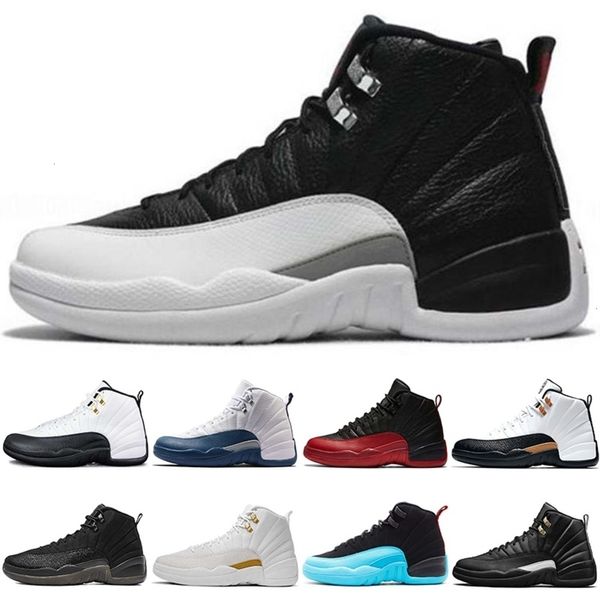 

basketball shoes 12 12s men taxi the master flu game french gamma blue cny black white playoffs mens athletic sports sneakers size 8-13