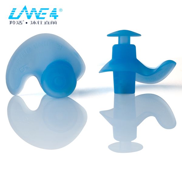 

lane4 accessories ear plugs with storage case ergonomic shape chlorine-proof waterproof silicone soft flexible for adults ep009