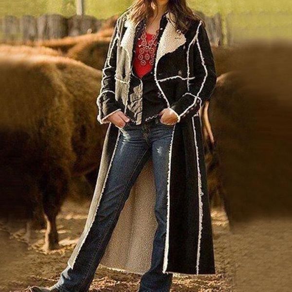 

women wool blends 2019 new fashion designer autumn black plus size motocycle long overcoat warm winter coat cardigan 4xl 5xl