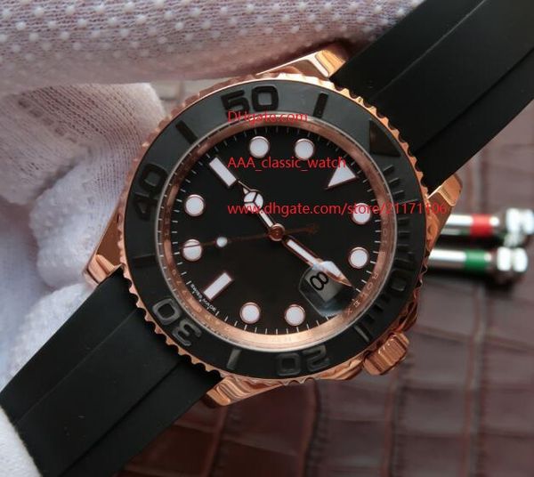 

factory supplier wristwatches 40mm 116655 rose gold sapphire rubber bands automatic mechanical mens watch watches, Slivery;brown