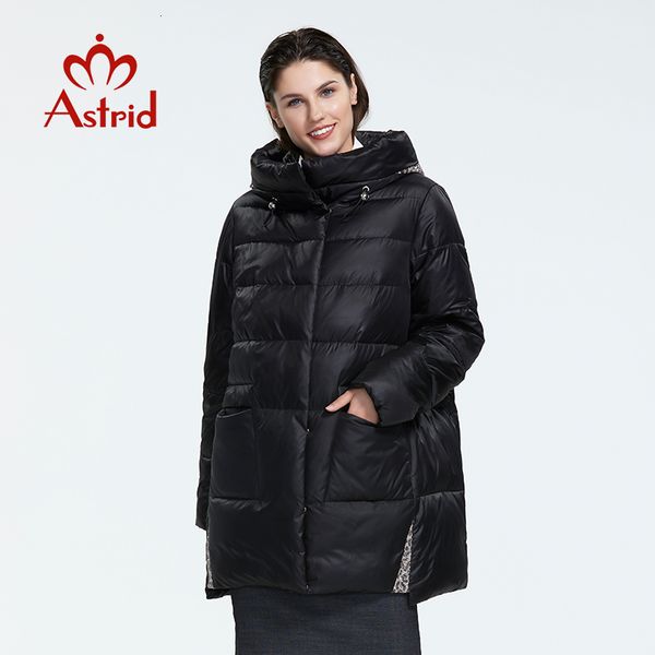 

astrid2019 winter new arrival down jacket women loose clothing outerwear short style women coat with a hood ar-8960 y190926, Black;white