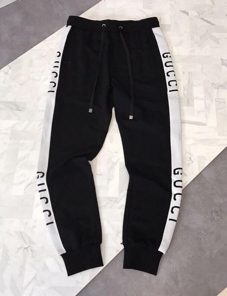 

luxurious italy brand design long pants terry trousers all-match fashion ribbon logo hip-hop high streetwear cool sports ourdoor trousers, Brown;gray