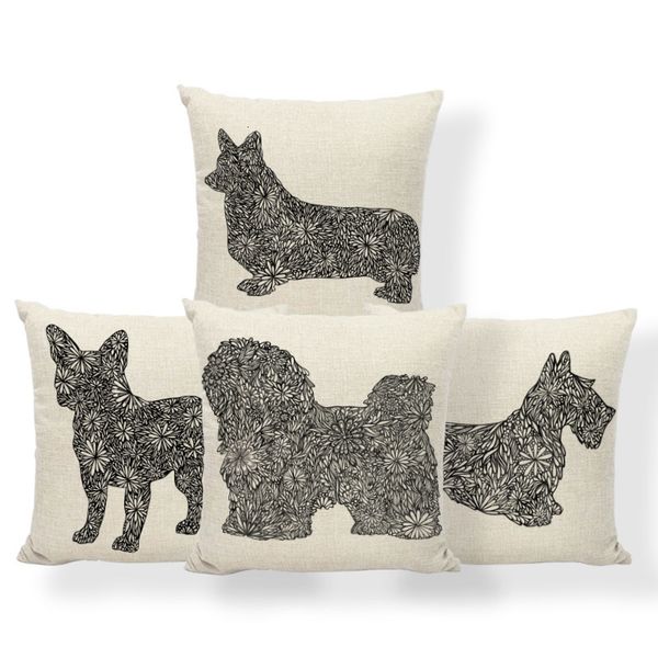 

собака такса cushions мопс greyhound подушка шнауцеры kilim свадьба для софы подушки с крышкой 17х17 хлопковой смесью relax