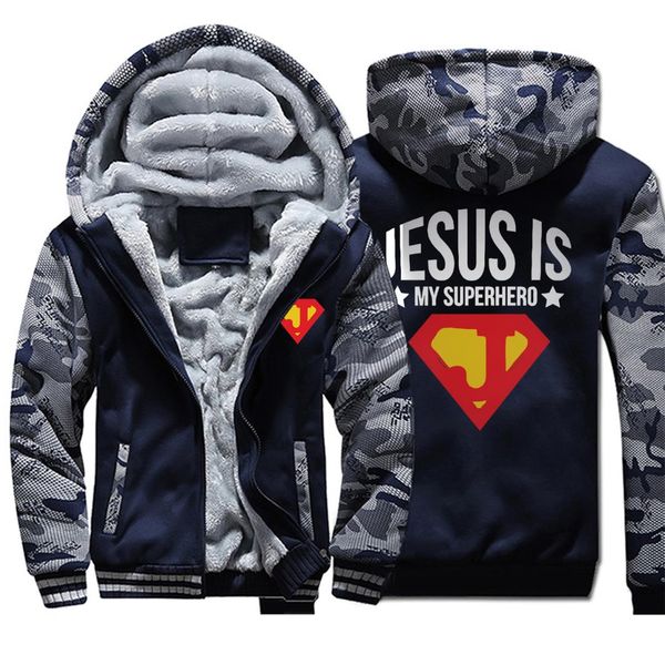 

jesus winter men fleece camo thick warm jacket camouflage mens coats and jackets hoodies super man coat male sweatshirt hoodie, Black