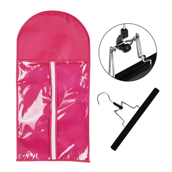

1 set rose hair extensions storage bag wig hanger hair extension package suit case bags for weft extensions