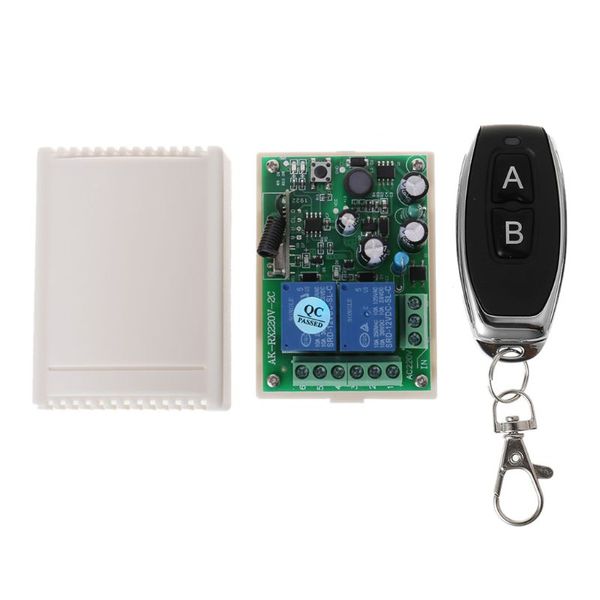 

1set ac 85-250v 2ch relay wireless receiver module 433mhz remote control switch