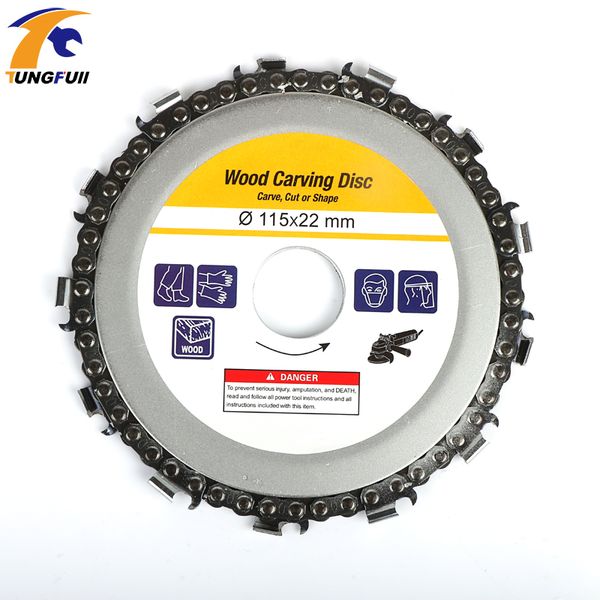 

cut carve shape 4.5inch chain plate wood carving disc cutting piece woodworking slotted saw blade 115x22 mm for angle grinder