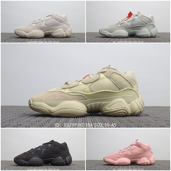 

500 designer men and women running blush salt super moon yellow utility black pink sneaker sports outdoor shoes
