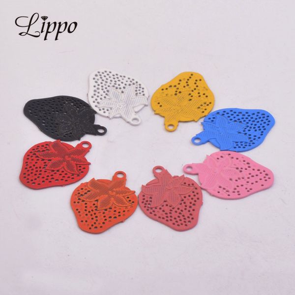

100pcs ac2576 10*14mm strawberry pendant charms diy jewelry accessories earring bracelet necklace pendant, Bronze;silver