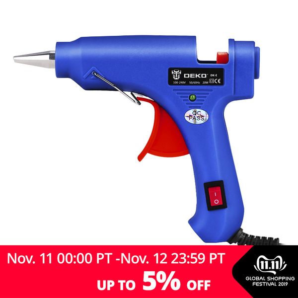 

deko 20w eu plug melt glue gun with 7mm glue stick industrial mini guns thermo electric heat temperature tool