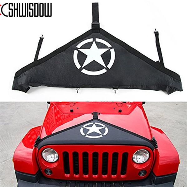 

hood bra cover star engine cover car head decoration canvas for wrangler jk 2007-2020