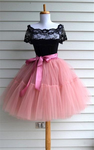 

folobe миди старинные танцевальная одежда туту тюль юбки женская плиссированные бальное платье юбка свободного покроя лолита faldas мухер са, Black