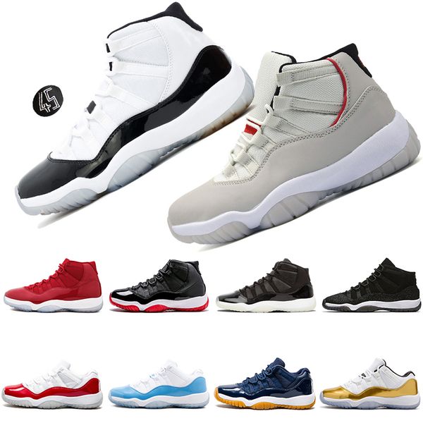 

11 11s Concord 45 23 can gown Men Basketball Shoes Platinum Tint Gym Red Bred PRM Heiress Barons womens mens sports designer sneakers