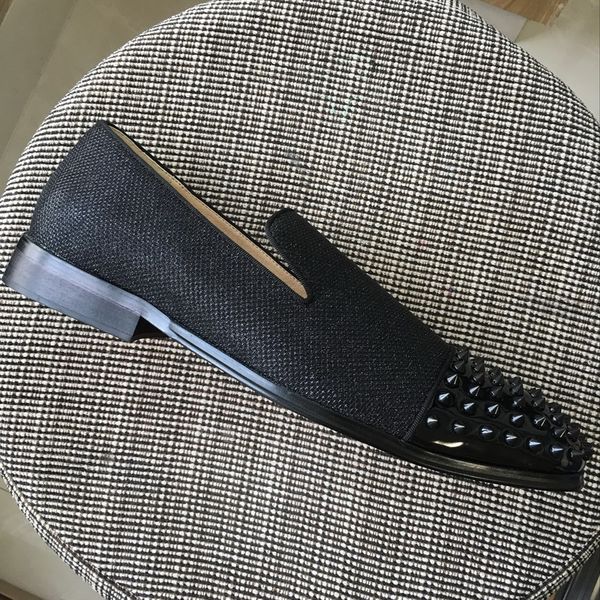 

new mens black spikes with glitter leather oxfords,designer brand square toe business wedding dress shoes, loafers 39-47 drop shipping