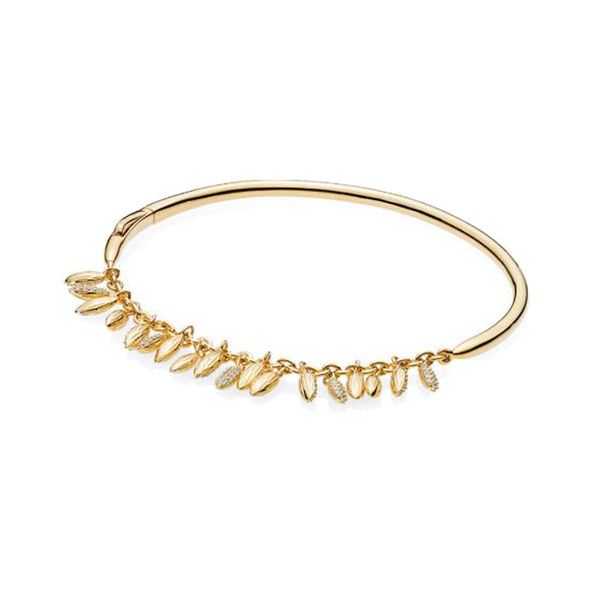 

other bracelets real 925 sterling silver golden wheat bracelet fit european charm women jewelry, Golden;silver