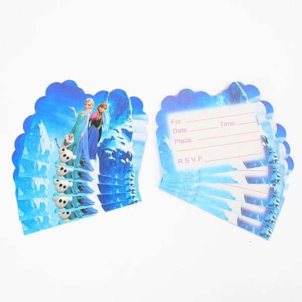 

10pcs/pack invitation card cartoon design supplies for kid's festival children birthday party decorations