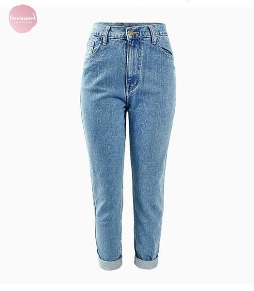 

women`s jean 1886 plus size high waist washed blue light true denim pants boyfriend femme high for women jeans