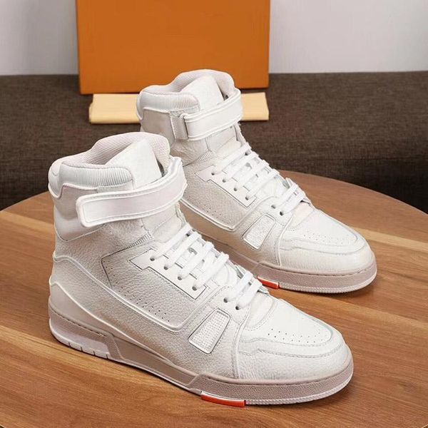 

2019 new trainer chaussures de marque pour hommes comfortable leather high-men designer shoes 38-44l14, Black