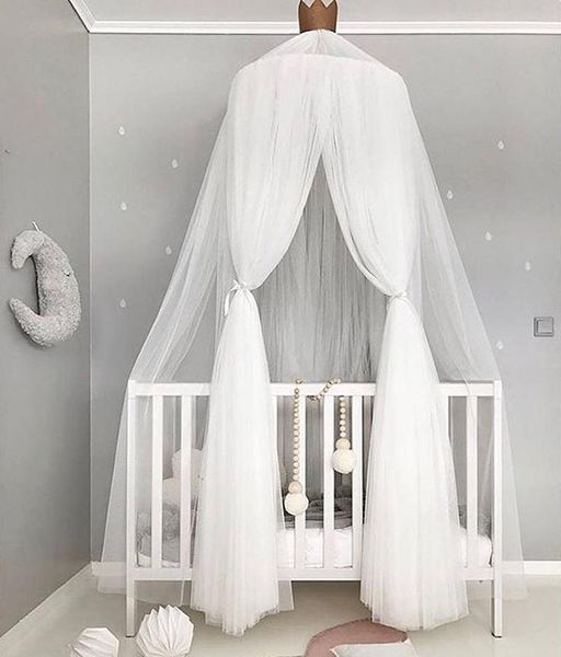 Biancheria da letto per bambini Zanzariera Romantico letto rotondo Zanzariera Copriletto Rosa Appeso a cupola Letto a baldacchino per bambini Camera da letto Nursery