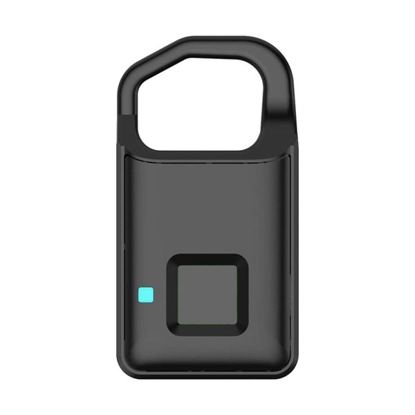 

led light intelligent fingerprint padlock suitable for house door, suitcase, backpack, gym, bike, office, support usb charging