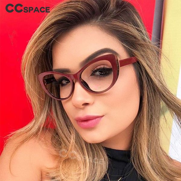 

cat eye толстые очки рамки женщин сексуальное ретро ccspace марка оптические моды компьютерные очки 45629, Black