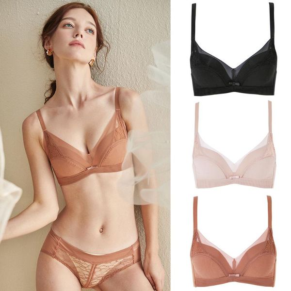 

2020 fashion bras for women push up lingerie seamless bra bralette wireless brassiere female underwear intimates 3/4cup, Red;black
