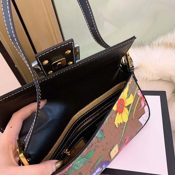 

genuine leather handbag shoulder bags 2020 new printing worn but small portable joker retro female girls women fashion package