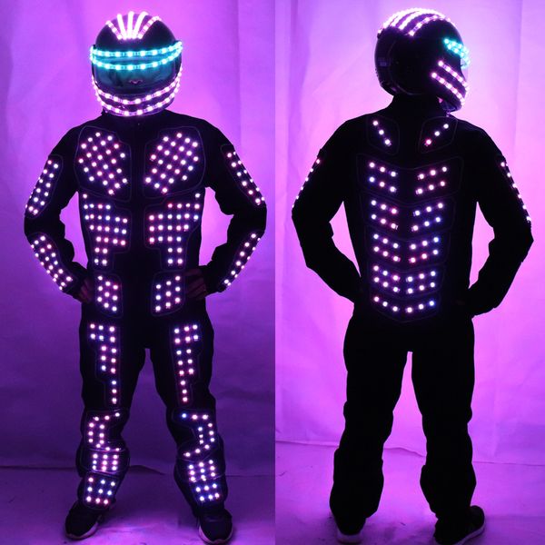 

LED Costume Clothes Luminous Glowing Suits Stage Performance Clothing LED Robot Suit