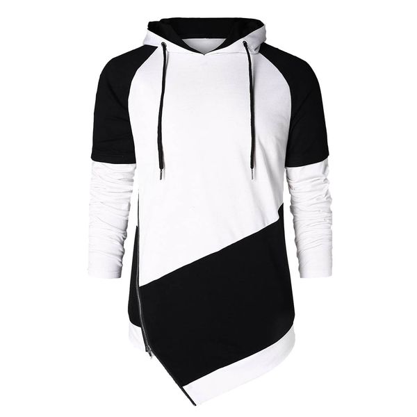 

clothing men's 2019 spring sweater casual long-sleeved hoodie sweatshirt fashion autumn and winter simple boy hooded sweater, Black
