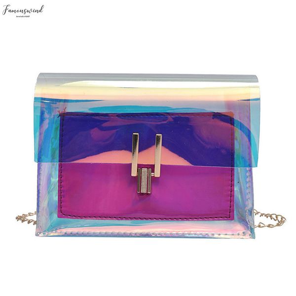 

crossbody сумки для женщин лазерная прозрачные сумки мода женщин корейский мешок плеча посланника пвх водонепроницаемый мешок пляжа ll