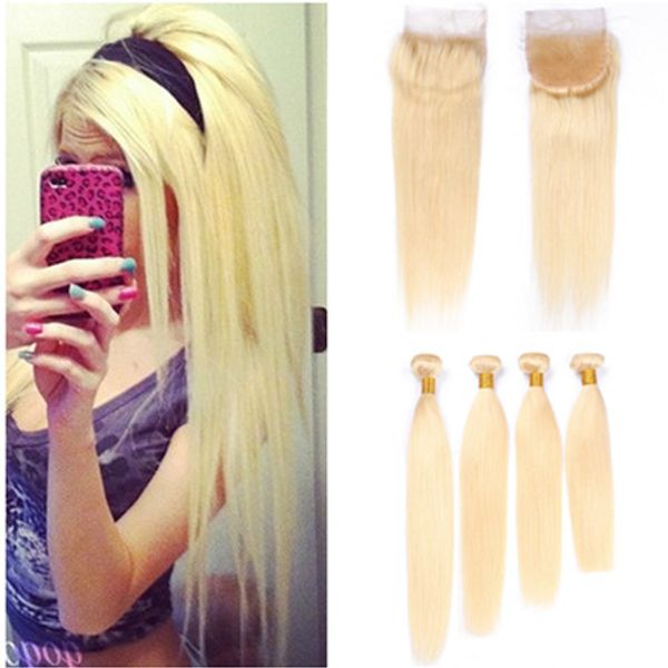 2020 Cheap Indian Virgin Human Hair Bleach Blonde Weave Bundles