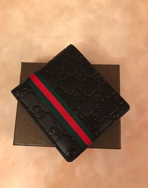

Gucci мужской натуральная кожа роскошный кошелек повседневная короткие дизайнер карты держатель карманный мода кошелек кошельки для мужчин бесплатная доставка#951