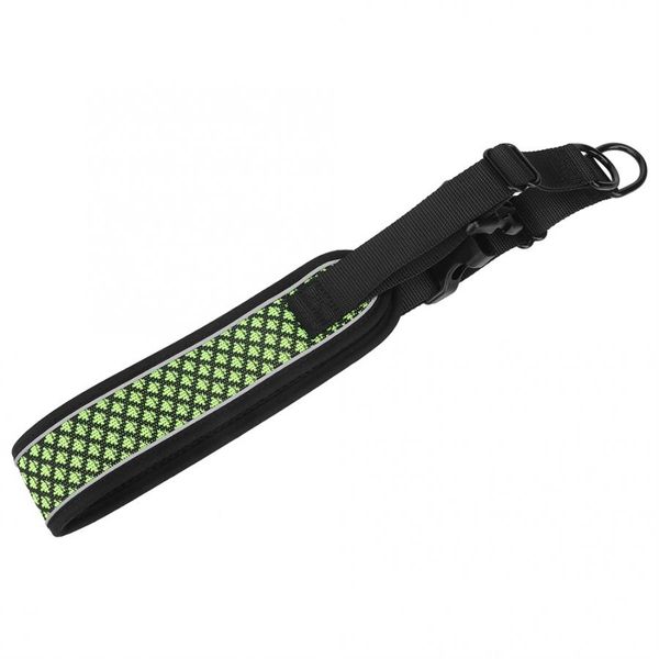 

adjustable portable comfortable pet large dog collar with reflective pattern