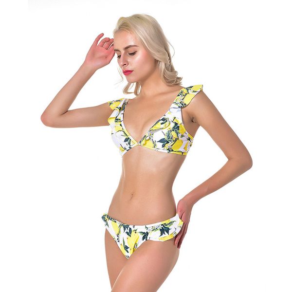 ruffle shoulder bikini