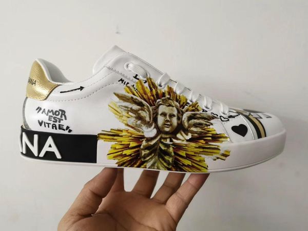 

2020o high-end customized men's and women's alphabet thick-soled casual sports shoes, fashionable wild couple party shoes, size: 3, Black