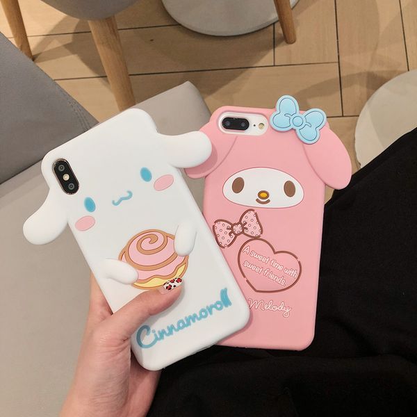 

cute cartoon 3d pink melody pudding pom purin cinnamoroll dog soft silicone case for iphone x xs max xr 6 6s 7 8 plus back cover